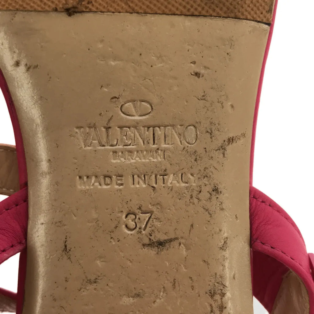 華倫天奴·格拉瓦尼 | Rockstud 平底人字拖涼鞋 | 37 |粉紅色 |女性的