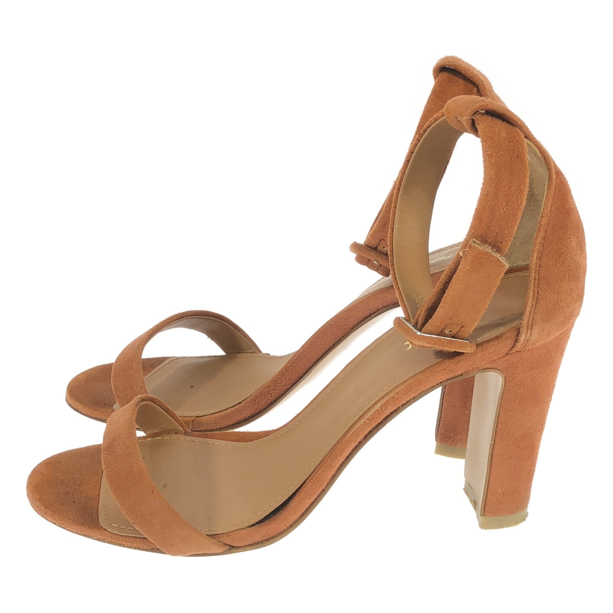 PIPPICHIC / ピッピシック | SEPARATE SANDAL スエードレザー アンクルストラップ ヒールサンダル | 35 1/2 | ブラウン | レディース