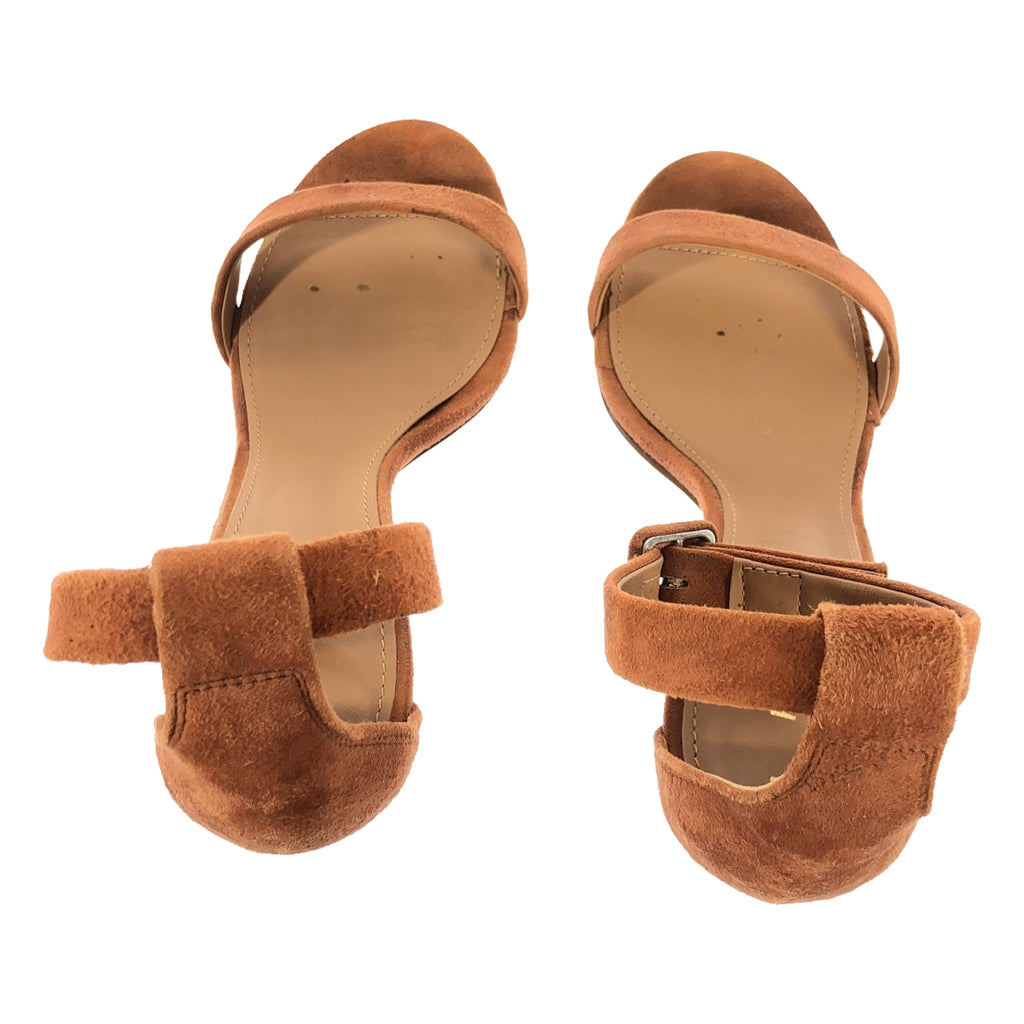 PIPPICHIC / ピッピシック | SEPARATE SANDAL スエードレザー アンクルストラップ ヒールサンダル | 35 1/2 | ブラウン | レディース