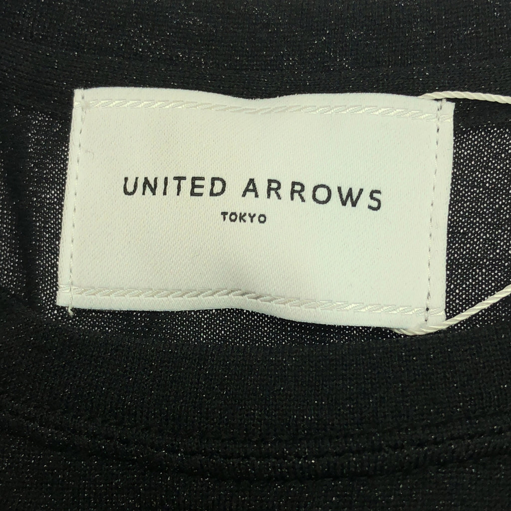 【신품】 UNITED ARROWS / 유나이티드 아로즈 | 반짝이 롱 슬리브 컷소우 | F | 블랙 | 여성