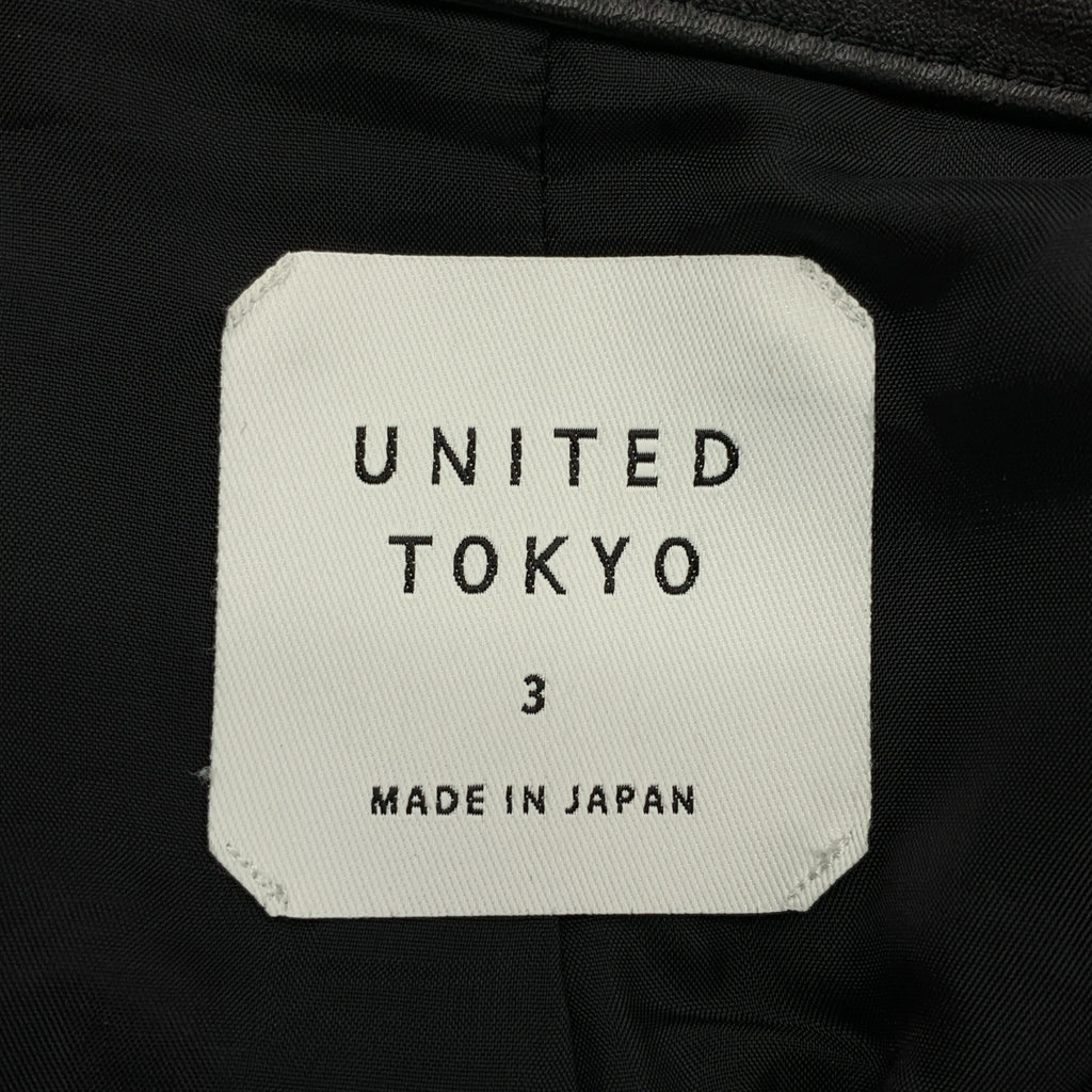 UNITED TOKYO / 유나이티드 도쿄 | 램 가죽 싱글 라이더스 재킷 | 3 | 남성