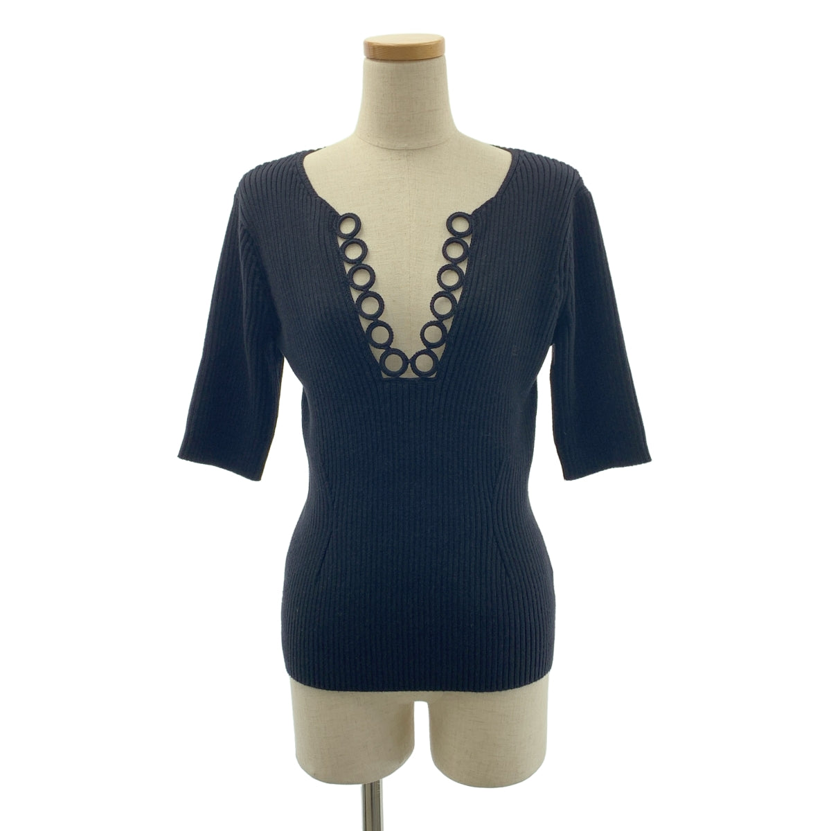 DRIES VAN NOTEN / 드리스 반 노튼 | 코튼 리브 니트 스웨터 | M | 여성