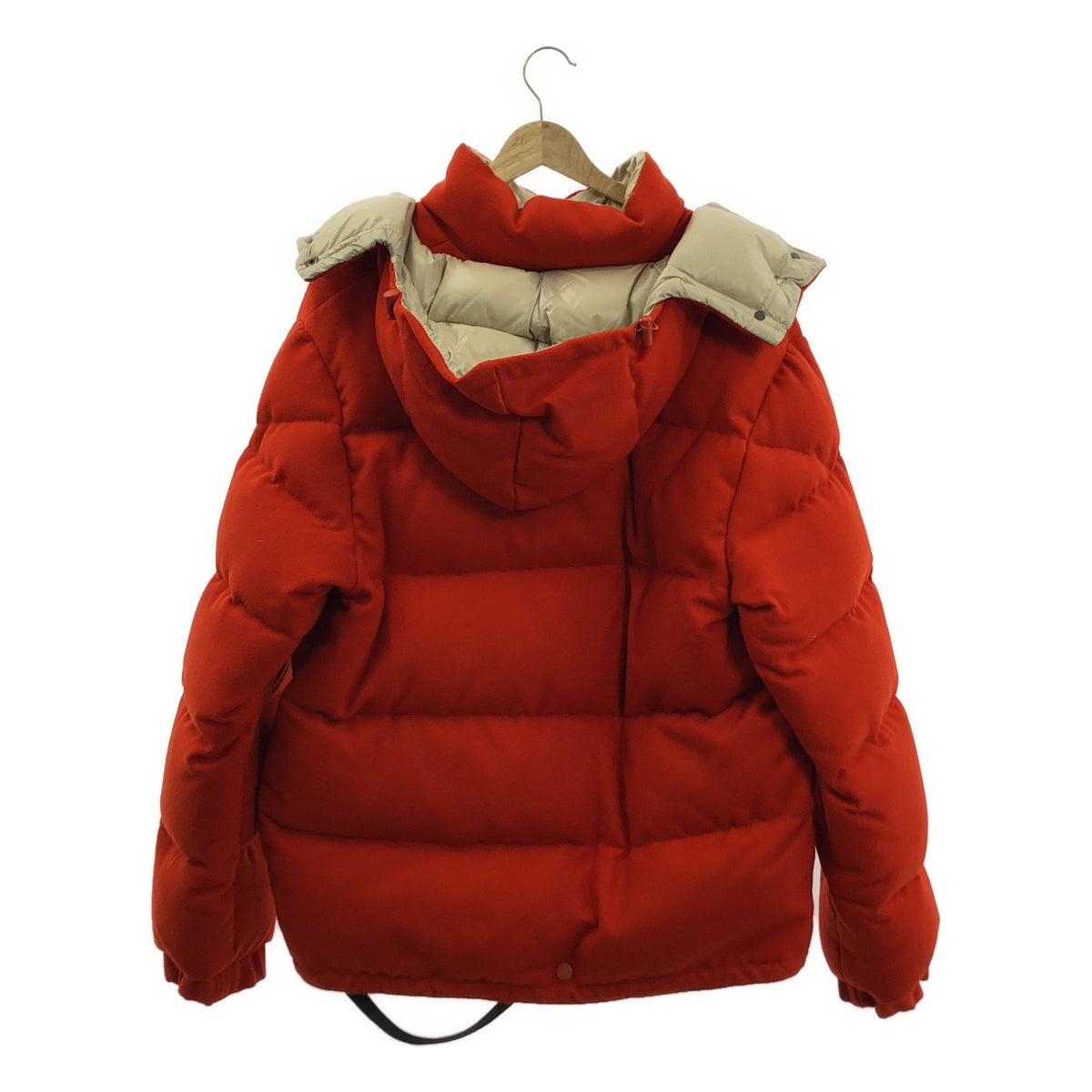 【美品】  Y's for men / ワイズフォーメンヨウジヤマモト | 1999AW | ×MONCLER / モンクレール ウール フーデッド ダウン ジャケット | 2 | オレンジ | メンズ