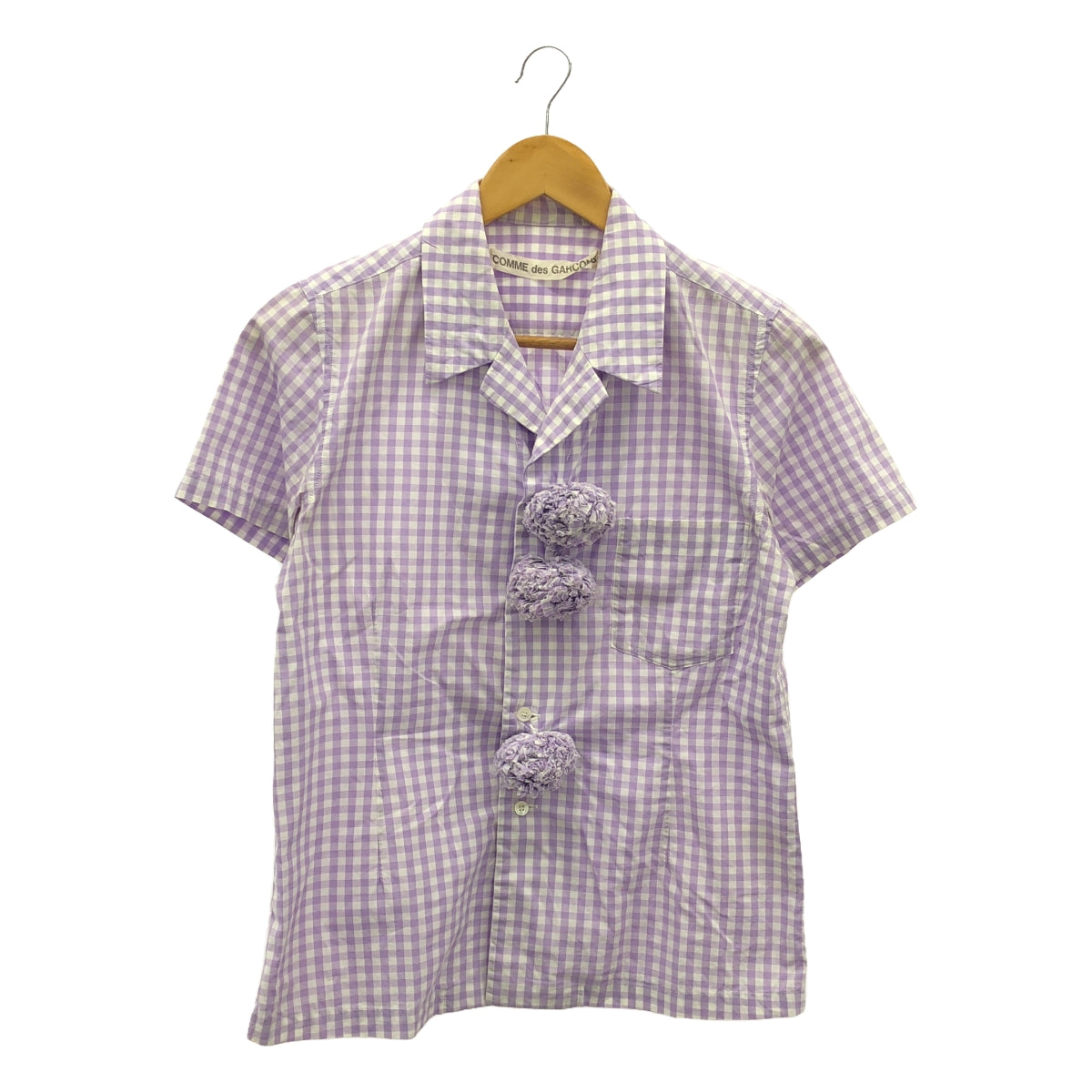 COMME des GARCONS | 2002SS | Checked decoration regular collar shirt blouse |