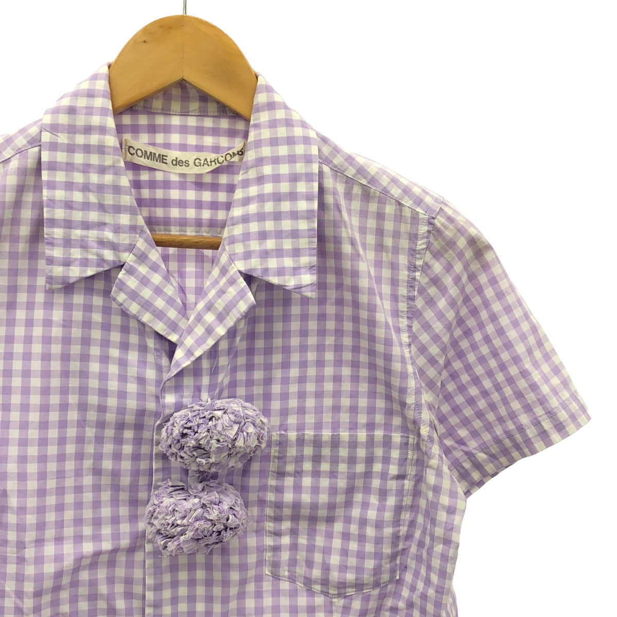 COMME des GARCONS | 2002SS | Checked decoration regular collar shirt blouse |