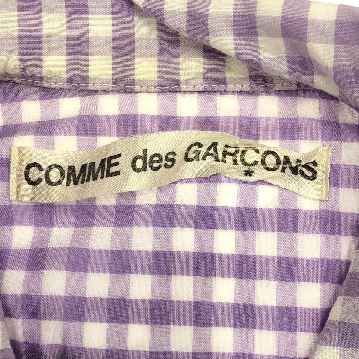 COMME des GARCONS / 컴데 갤슨 | 2002SS | 체크 장식 레귤러 컬러 셔츠 블라우스 |