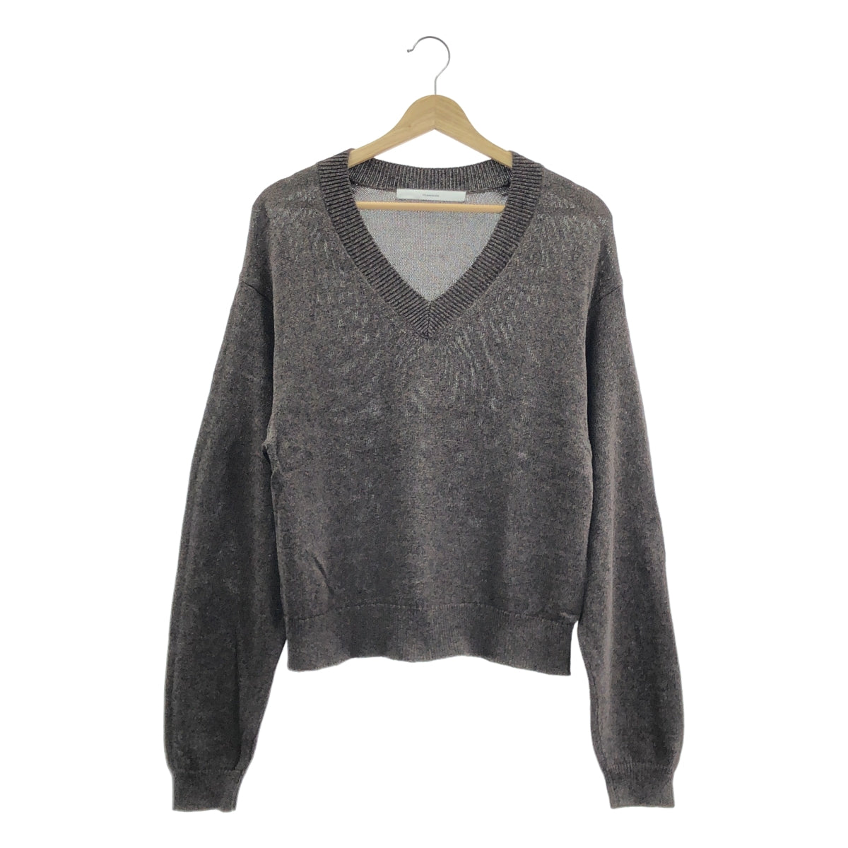 [狀況極佳] Framework | 2025 春夏 | 可水洗紙紗針織 | F 碼 | 棕色 | 女款