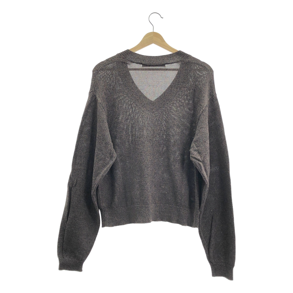 [狀況極佳] Framework | 2025 春夏 | 可水洗紙紗針織 | F 碼 | 棕色 | 女款