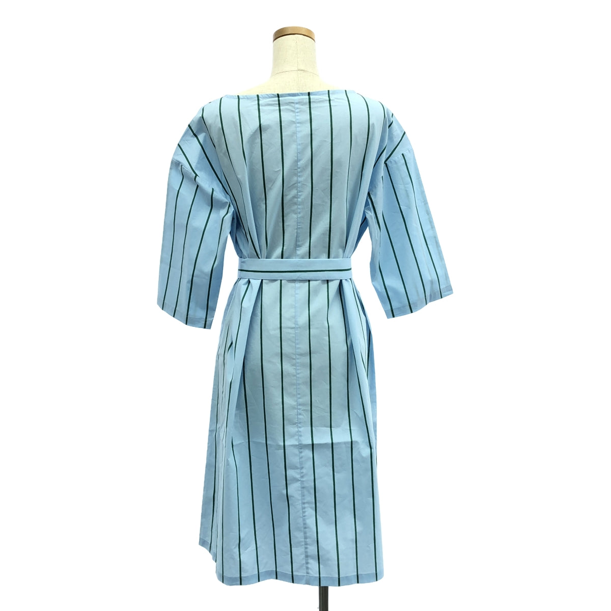 [Good Condition] Marimekko | KISKORAITA TARIKA DRESS | Belted dress | Size 38 | Blue/Green | Women's