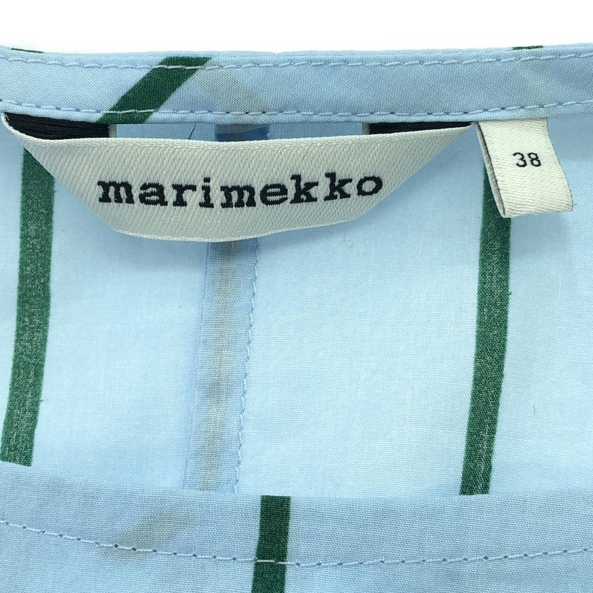 [Good Condition] Marimekko | KISKORAITA TARIKA DRESS | Belted dress | Size 38 | Blue/Green | Women's