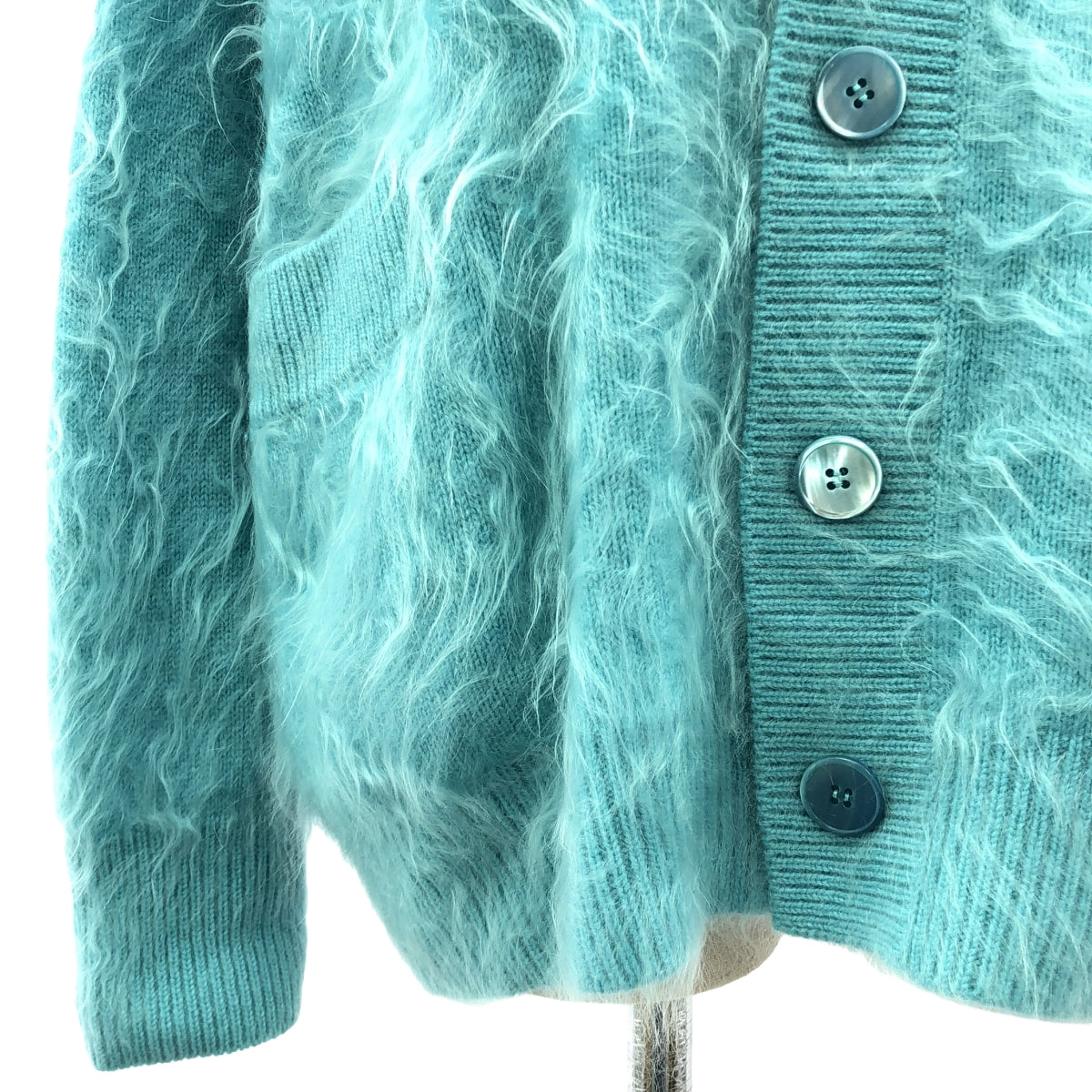 BLAMINK | PRE 7G Cashmere Fur V-neck Cardigan | 36 | Women's