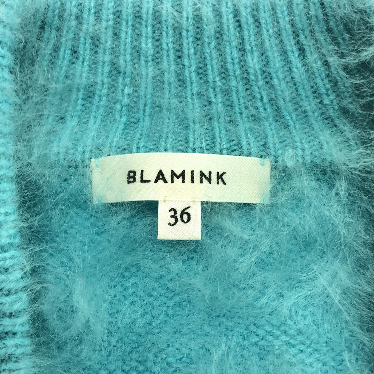 BLAMINK / ブラミンク | PRE 7GカシミヤファーVネックカーディガン | 36 | ブルー | レディース