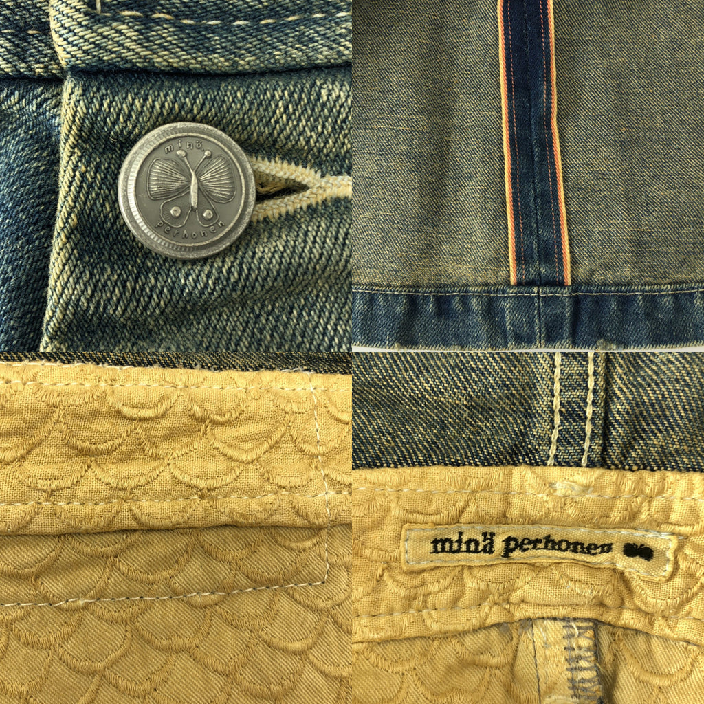 mina perhonen | always / Always 做舊赤耳牛仔背帶褲 | 38 碼 | 女款