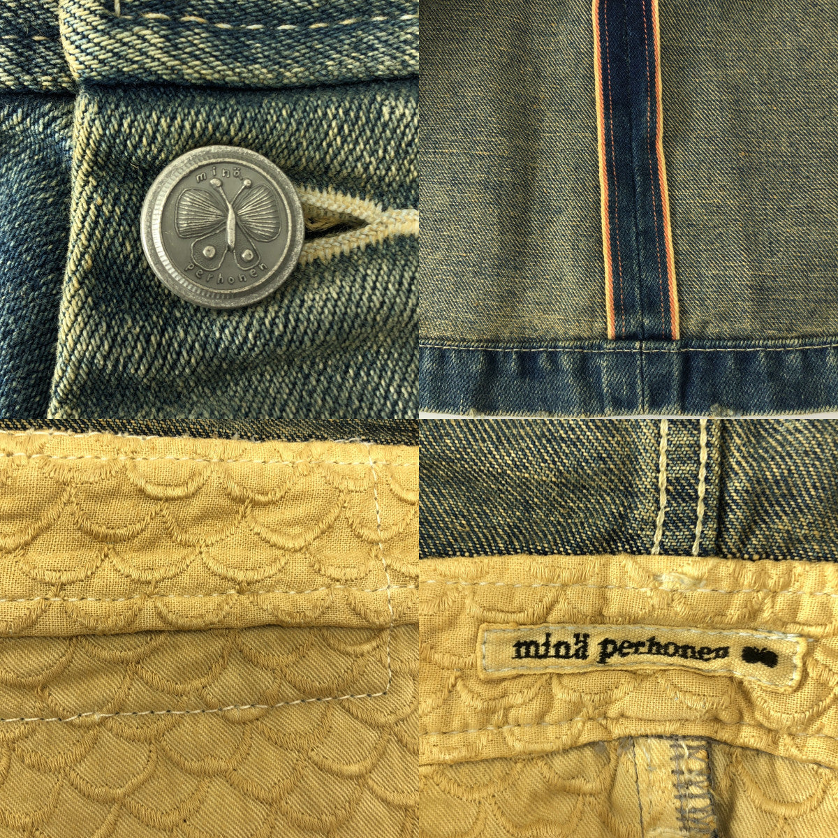 mina perhonen | always / Always 做舊赤耳牛仔背帶褲 | 38 碼 | 女款