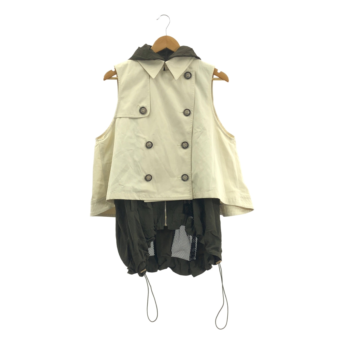 Risley / リズレー | 2セット レイヤード トレンチ スリーブレス ジャケット フーディ | F | レディース