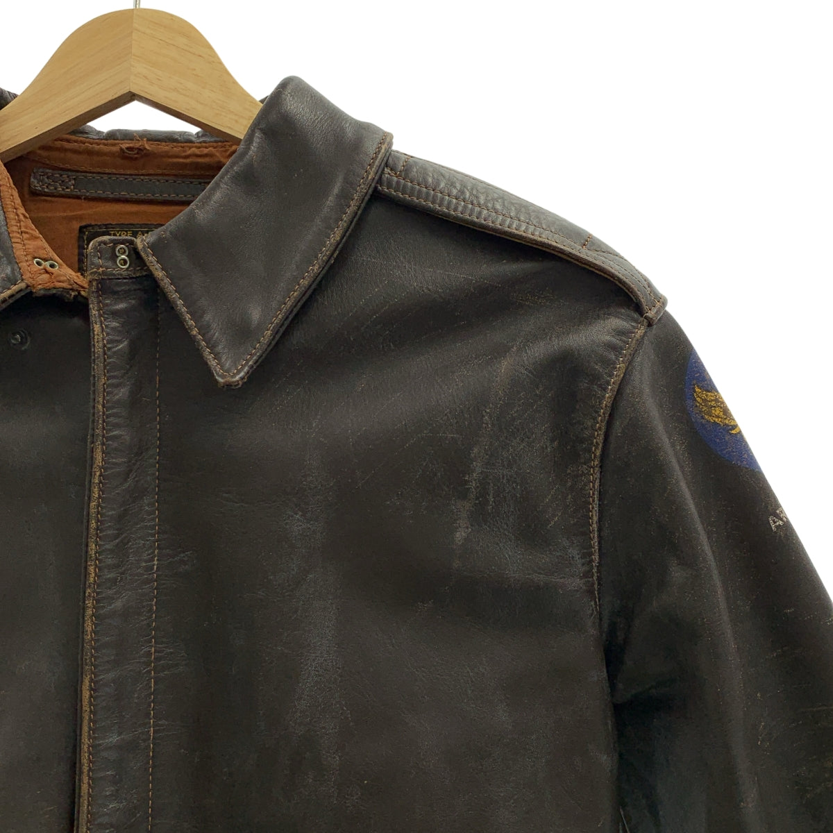 VINTAGE / 빈티지 헌 옷 | EASTHAN LEATHER / A-2 TALON ZIP 가죽 재킷 / 총 안감 | 34 | 남성