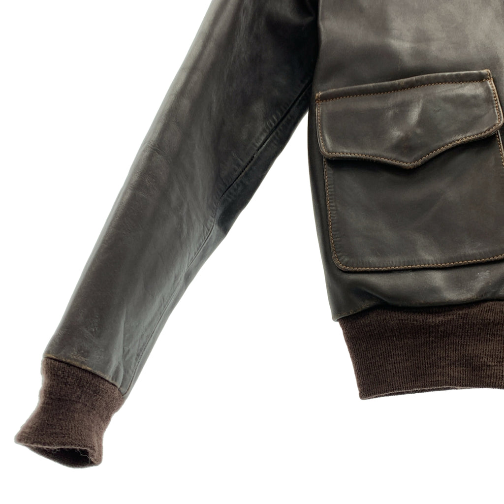 VINTAGE / 빈티지 헌 옷 | EASTHAN LEATHER / A-2 TALON ZIP 가죽 재킷 / 총 안감 | 34 | 남성