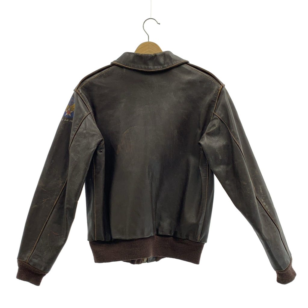 VINTAGE / 빈티지 헌 옷 | EASTHAN LEATHER / A-2 TALON ZIP 가죽 재킷 / 총 안감 | 34 | 남성