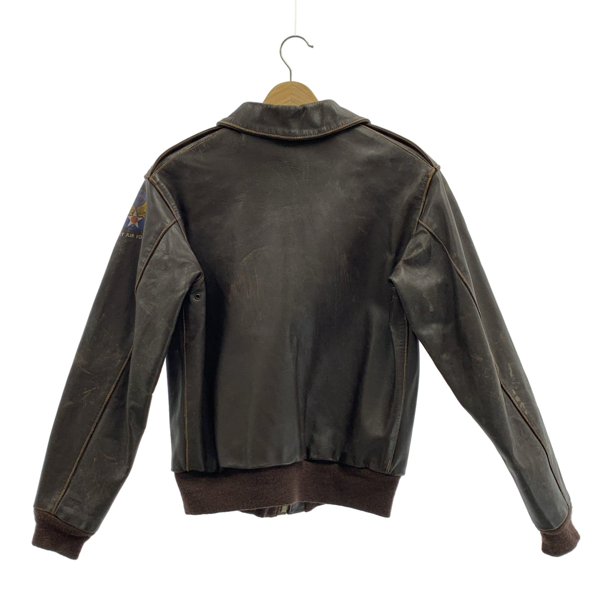 VINTAGE / 빈티지 헌 옷 | EASTHAN LEATHER / A-2 TALON ZIP 가죽 재킷 / 총 안감 | 34 | 남성