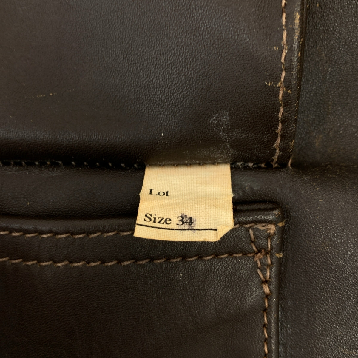 VINTAGE / 빈티지 헌 옷 | EASTHAN LEATHER / A-2 TALON ZIP 가죽 재킷 / 총 안감 | 34 | 다크 브라운 | 남성