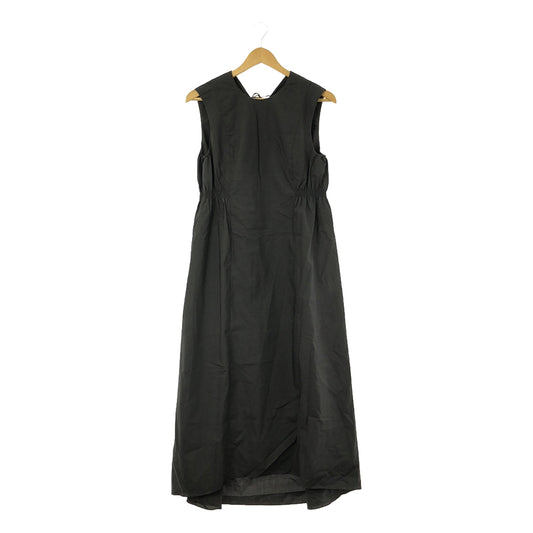 Tomorrowland BALLSEY | 2020SS | Cotton Typewriter Sleeveless Flare Dress | 36 | Black | Women's