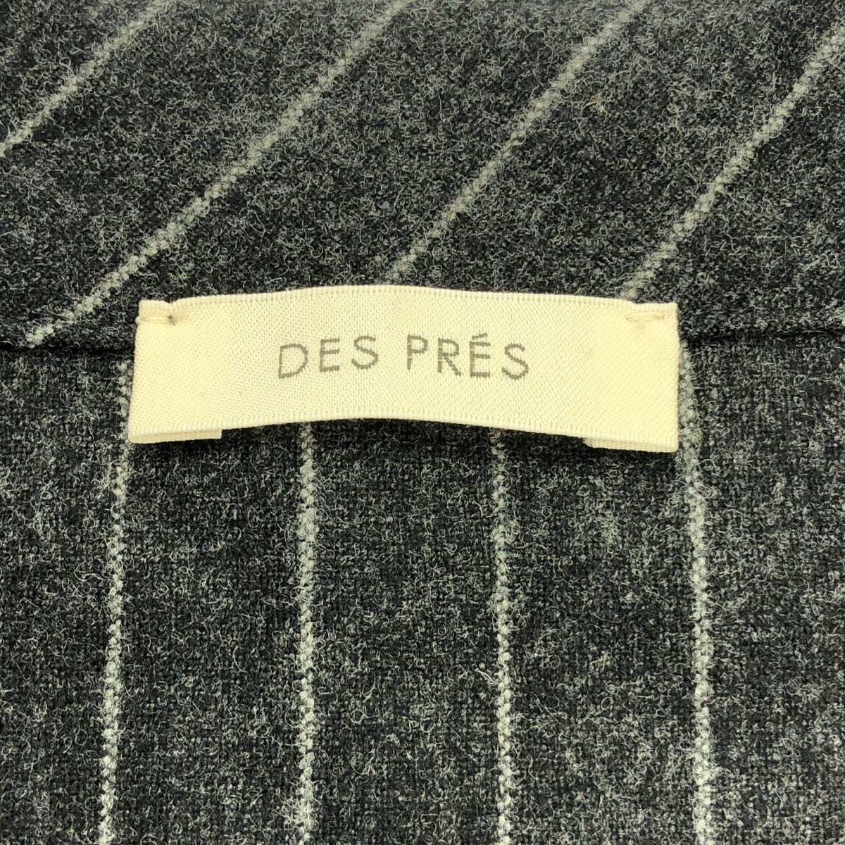 DES PRES | 羊毛府綢麥爾登高領長款馬甲 | F | 灰色 | 女款