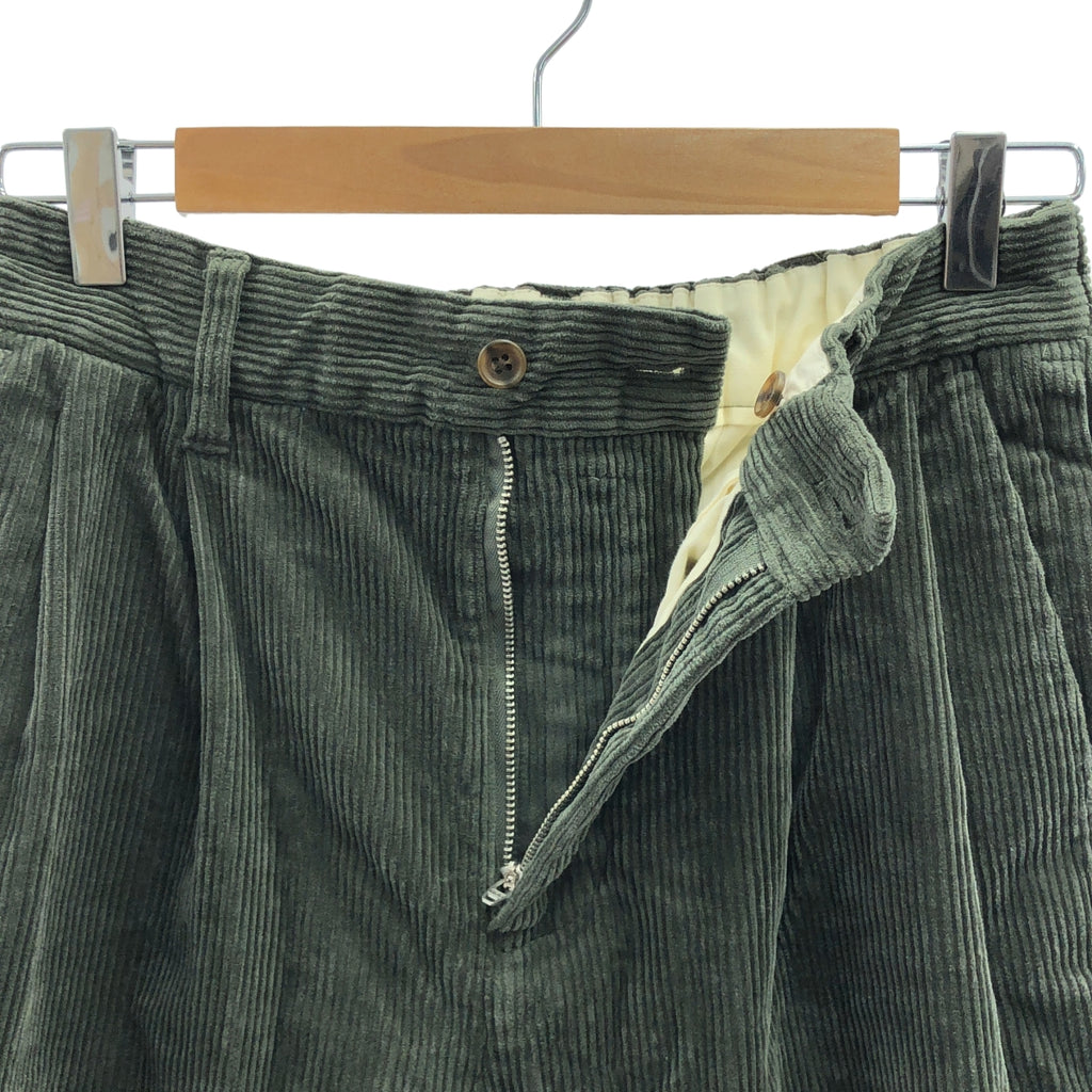 PWA / プア | 8W RIDGE SLACKS 太畝コーデュロイ イージーパンツ | M | グリーン | メンズ