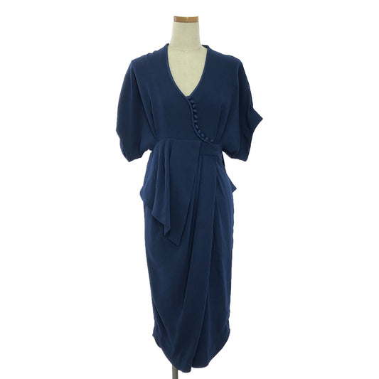 Mame Kurogouchi | Tuck Asymmetrical Dress | 1 | Blue | Women's