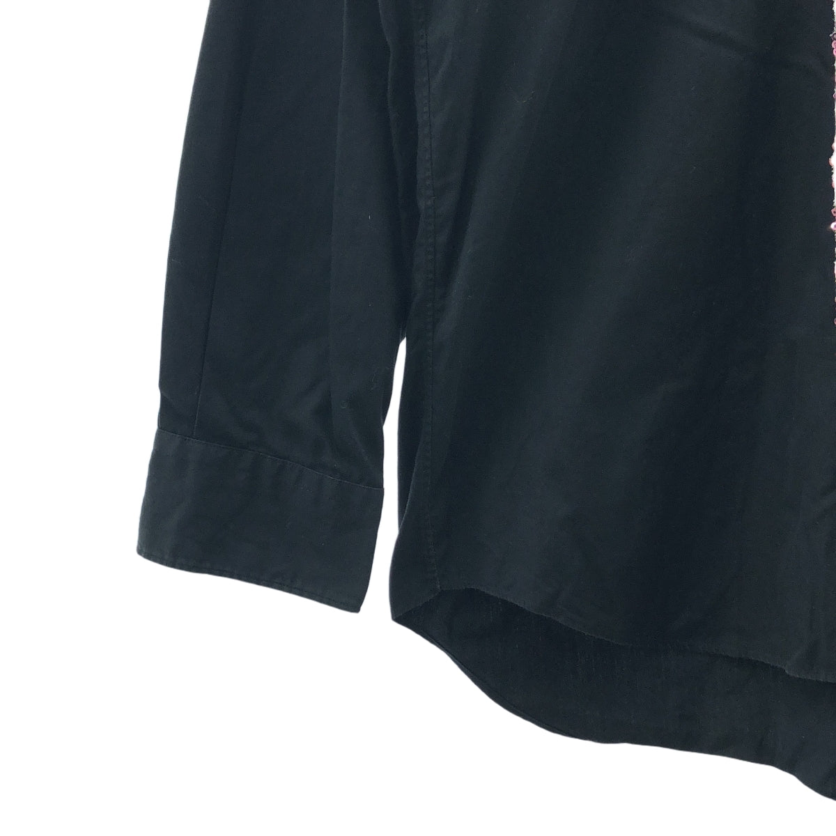 COMME des GARCONS HOMME PLUS | 2018春夏 |豹紋點綴亮片正領襯衫| XS |黑色|男士