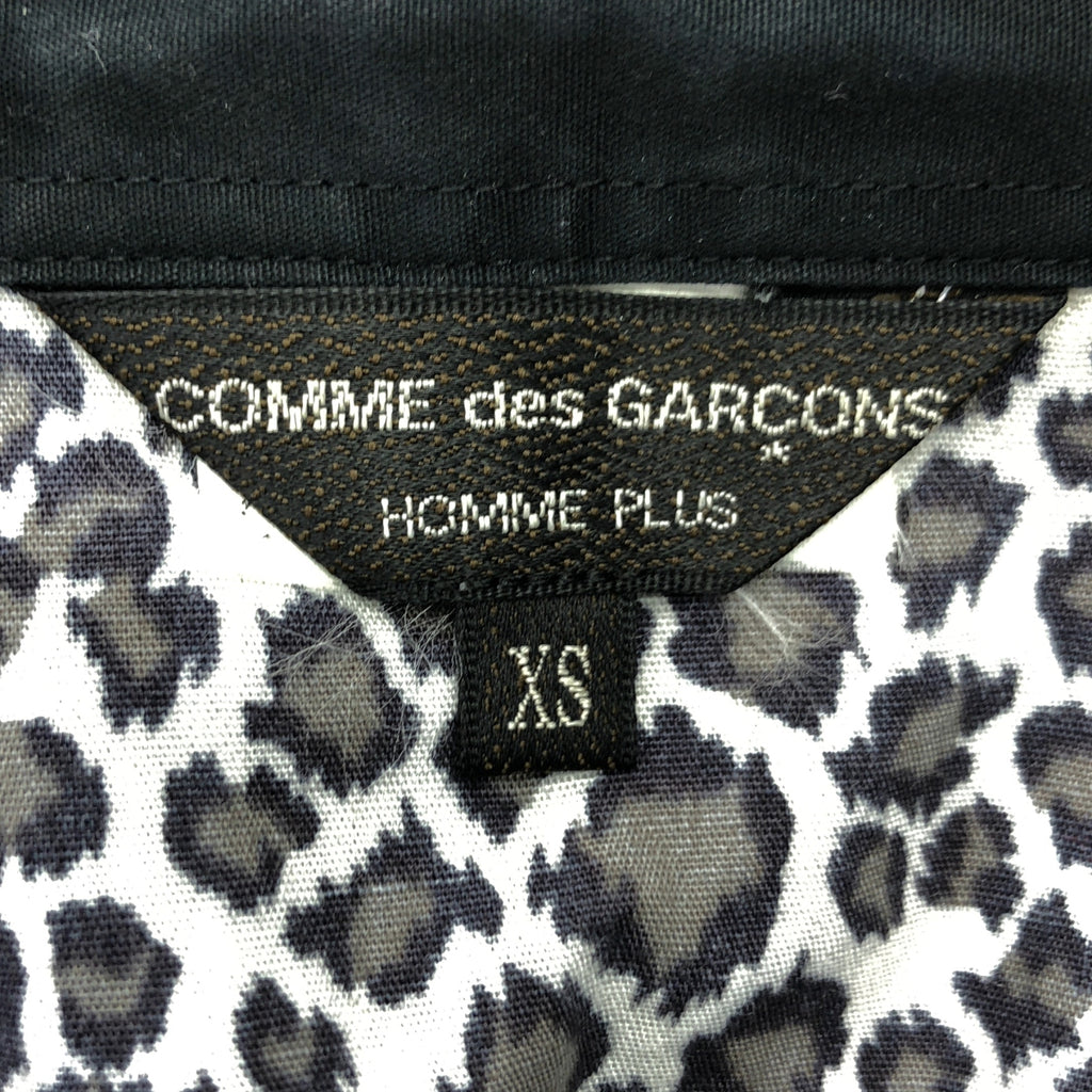 COMME des GARCONS HOMME PLUS | 2018春夏 |豹紋點綴亮片正領襯衫| XS |黑色|男士