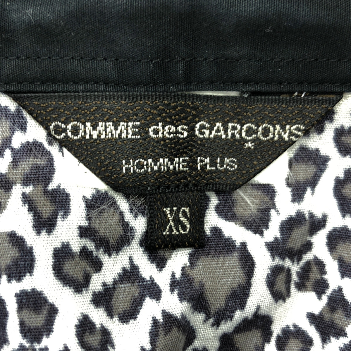COMME des GARCONS HOMME PLUS / 콤데 갤슨 옴플루스 | 2018SS | 레오파드 장식 스팽글 레귤러 컬러 셔츠 | XS | 남성