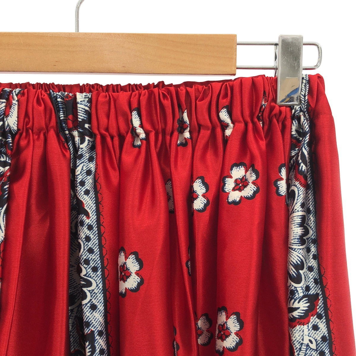 tao COMME des GARCONS / 타오콤 데 갤슨 | 2009AW | 페이즐리 무늬 개더 이지 스커트 | S | 레드 |