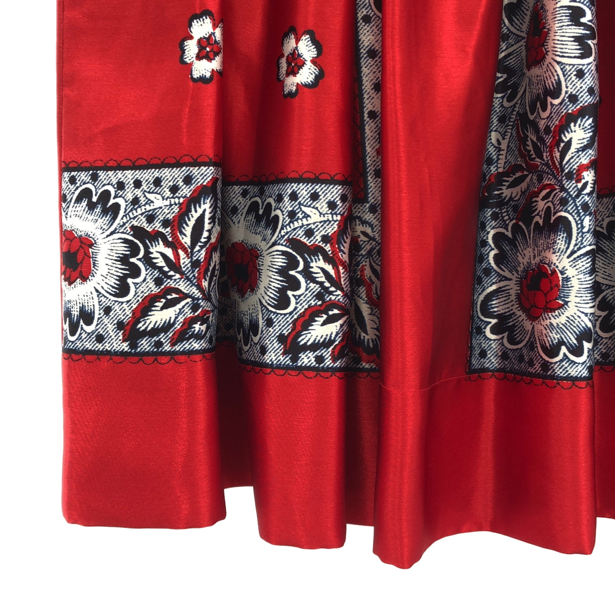 tao COMME des GARCONS / 타오콤 데 갤슨 | 2009AW | 페이즐리 무늬 개더 이지 스커트 | S | 레드 |