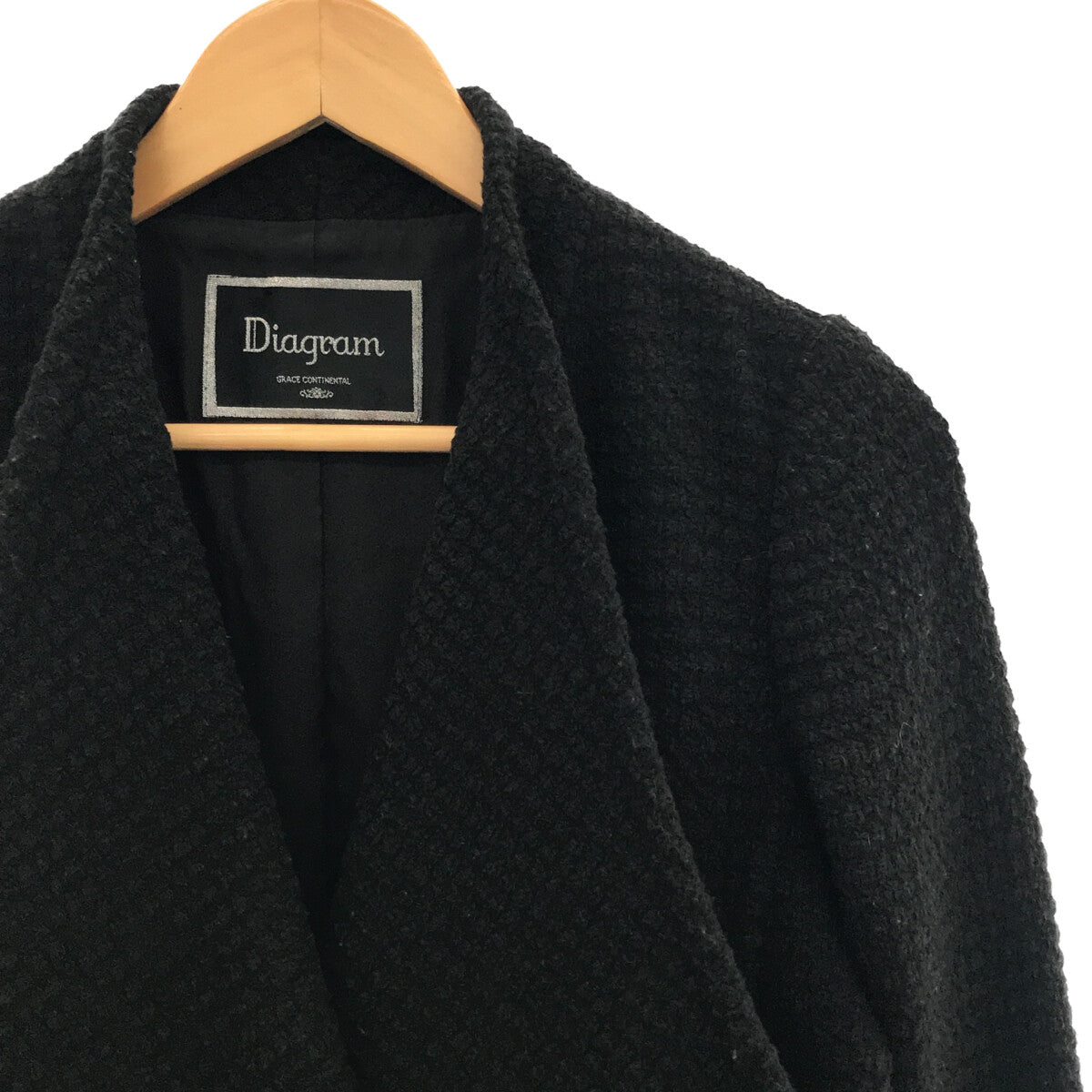 Diagram GRACE CONTINENTAL / Diagram | BONOTTO Italian fabric wool double long coat | - | Black | Women's