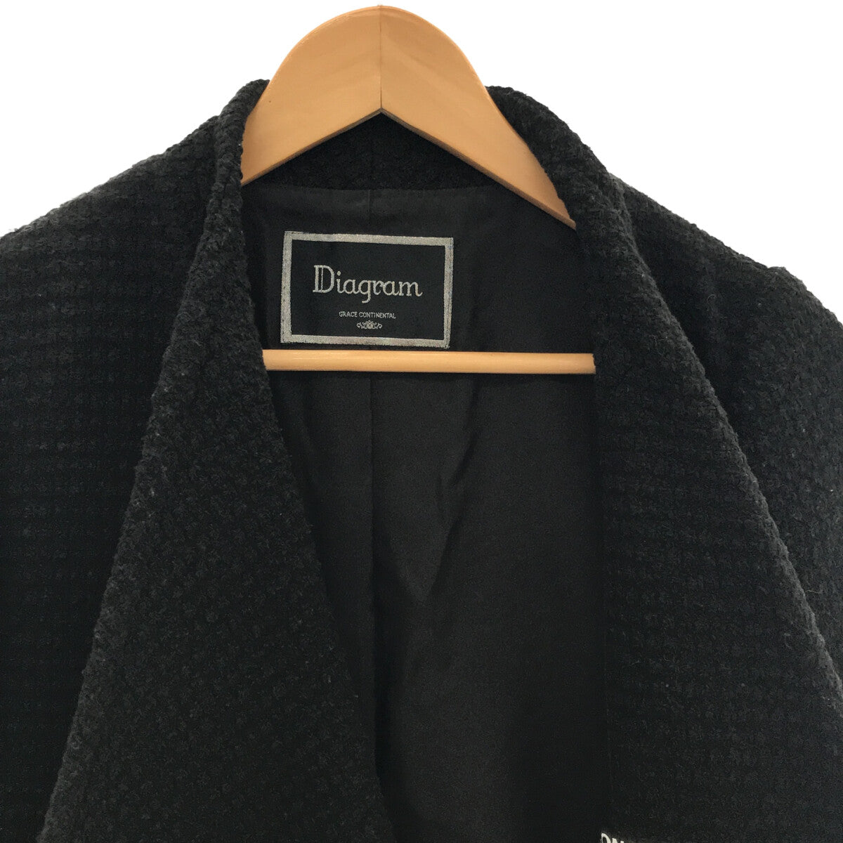 Diagram GRACE CONTINENTAL / Diagram | BONOTTO Italian fabric wool double long coat | - | Black | Women's