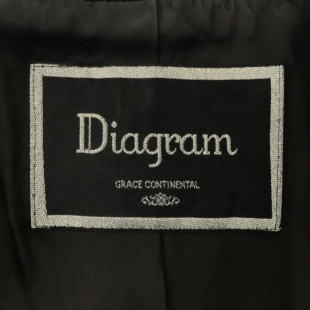 Diagram GRACE CONTINENTAL / 다이어그램 | BONOTTO 사 이탈리아 제 원단 울 더블 롱 코트 | - | 블랙 | 여성