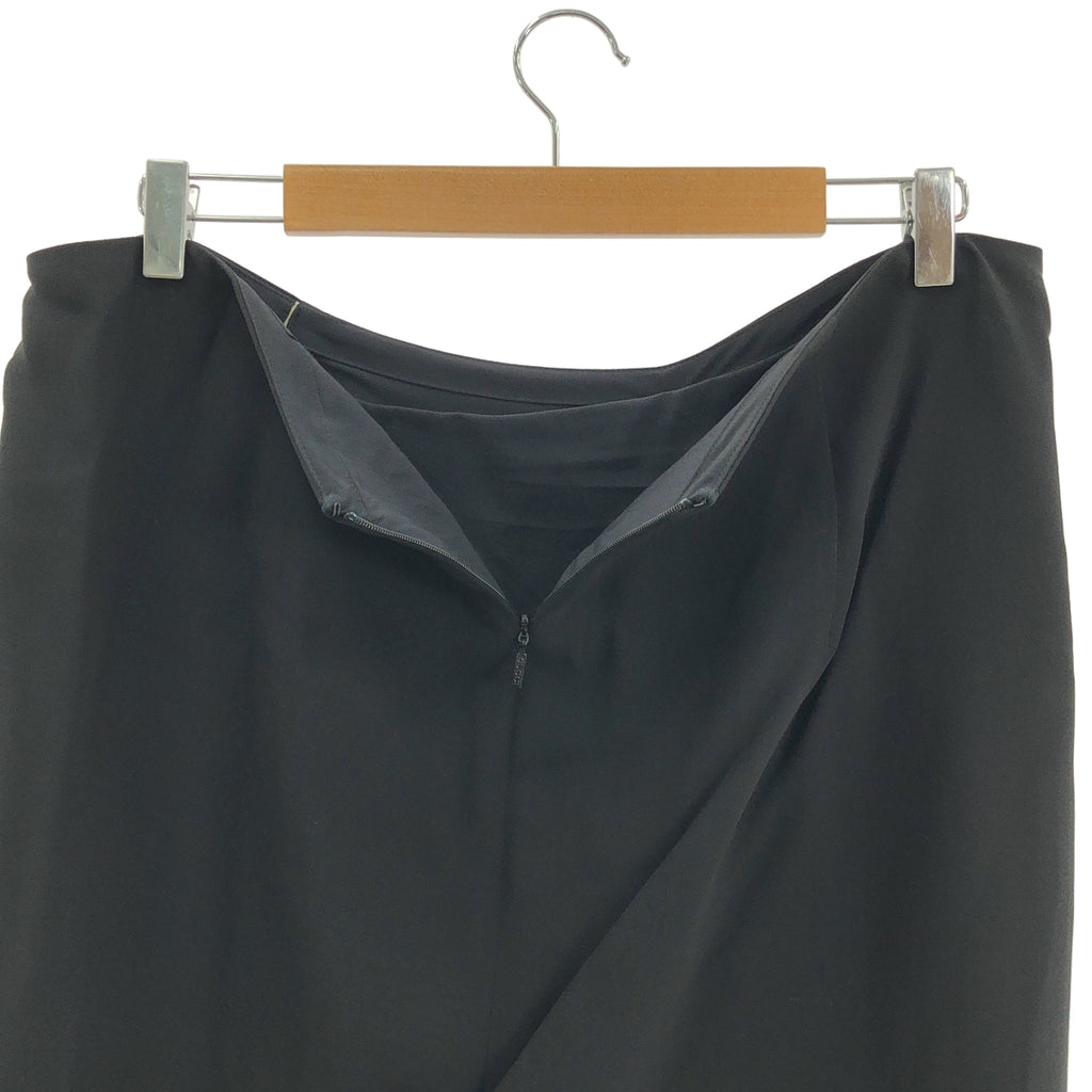 GUCCI / グッチ | silk 100％ / シルク ロゴバックジップ ラップスカート / 総裏地 | 46 | レディース