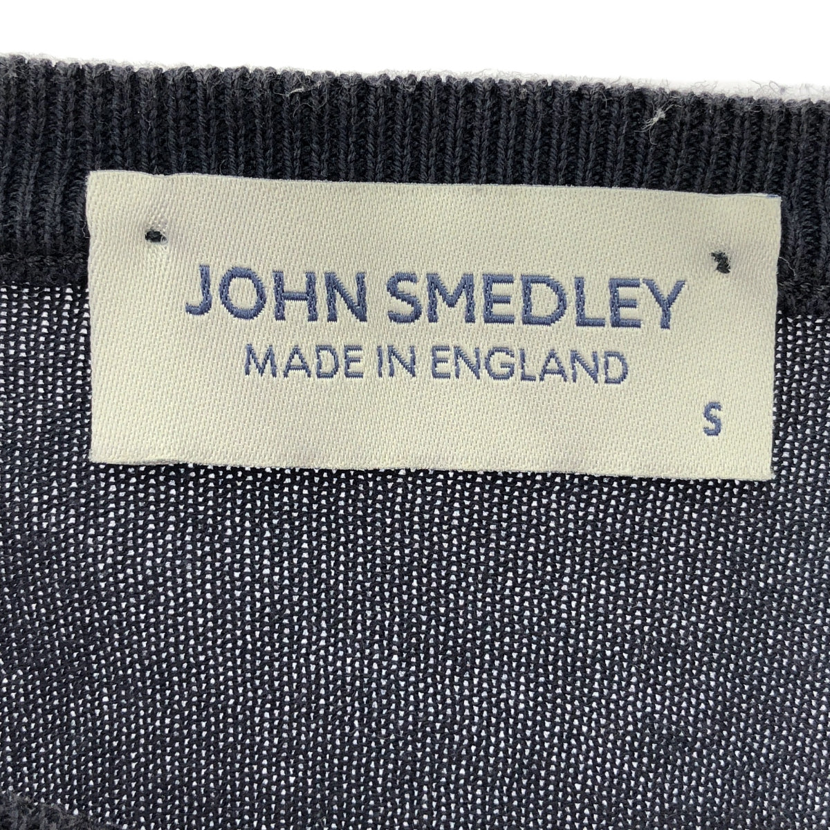 JOHN SMEDLEY / 존스메들리 | 씨 아일랜드 코튼 7 분 소매 하이 게이지 크루 넥 니트 카디건 | S | 여성