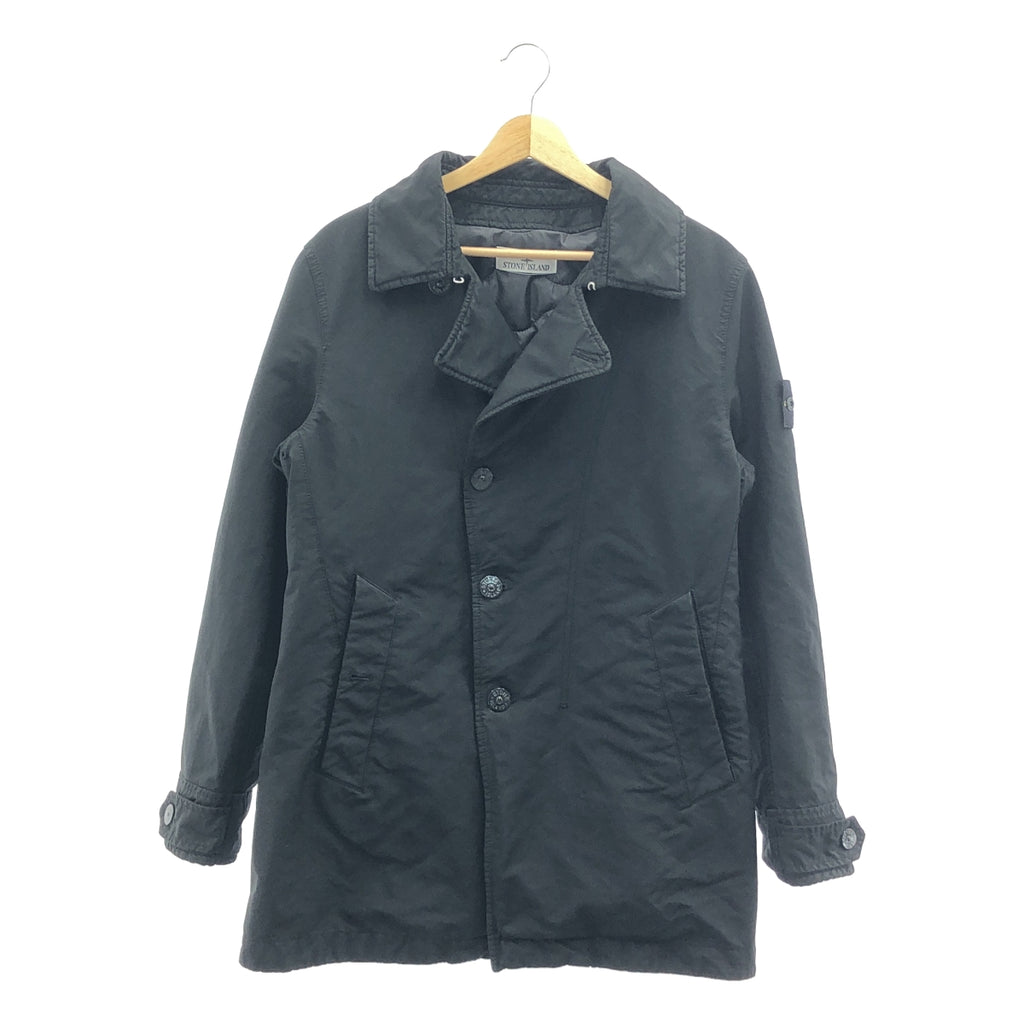 【美品】  STONE ISLAND / ストーンアイランド | 2024AW | DAVID-TC LOGO TRENCH COAT ショート トレンチコート | S | ブラック | メンズ