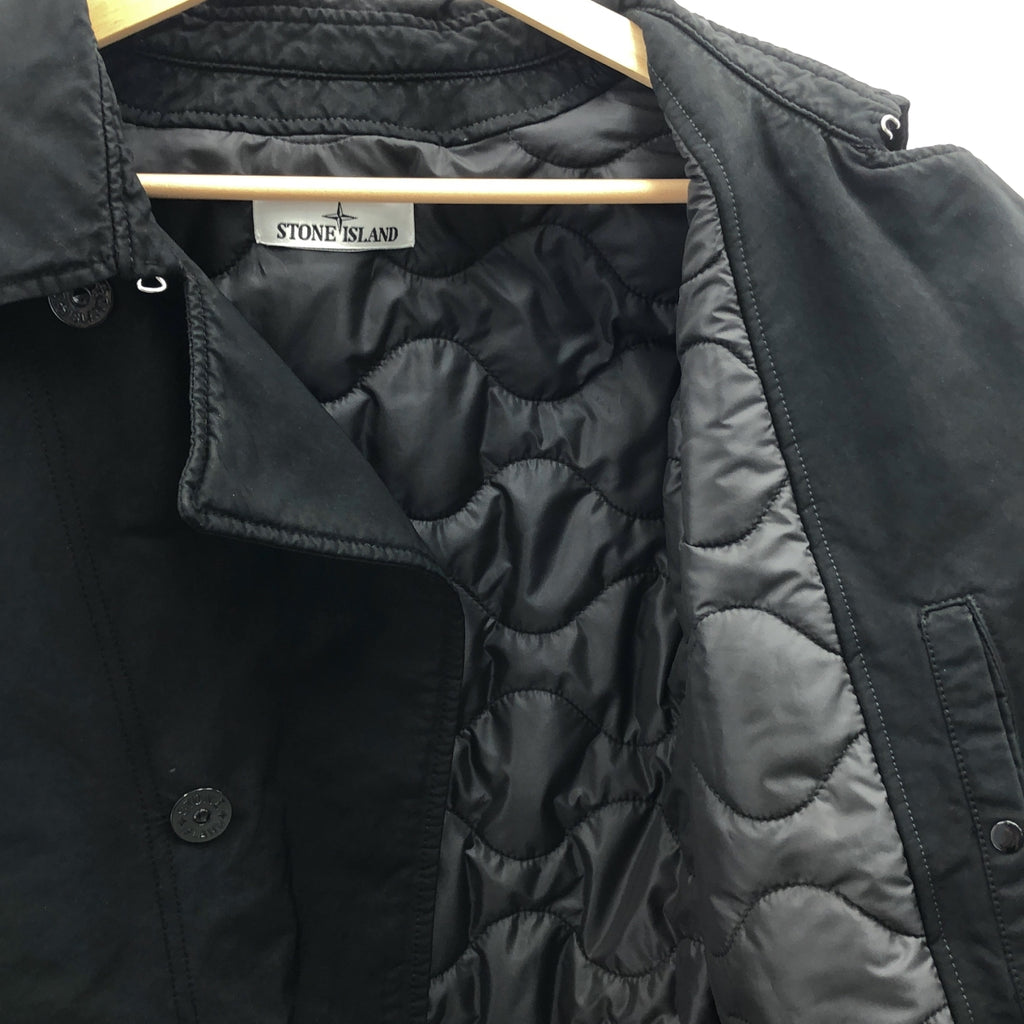 【美品】  STONE ISLAND / ストーンアイランド | 2024AW | DAVID-TC LOGO TRENCH COAT ショート トレンチコート | S | ブラック | メンズ