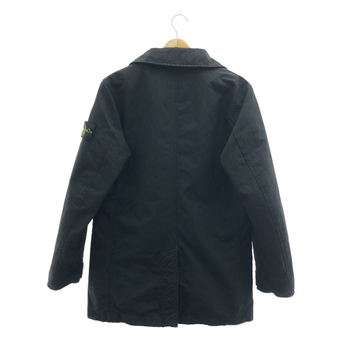 【美品】  STONE ISLAND / ストーンアイランド | 2024AW | DAVID-TC LOGO TRENCH COAT ショート トレンチコート | S | ブラック | メンズ