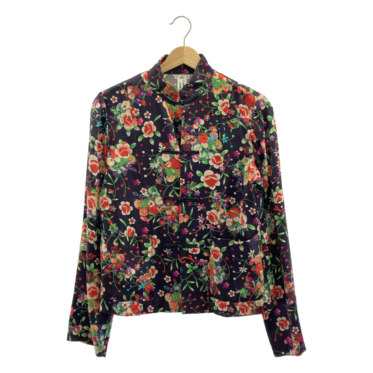 COMME des GARCONS COMME des GARCONS / コムコム | 2020SS | 洗い加工 シルク プリント チャイナ シャツ | XS | レディース