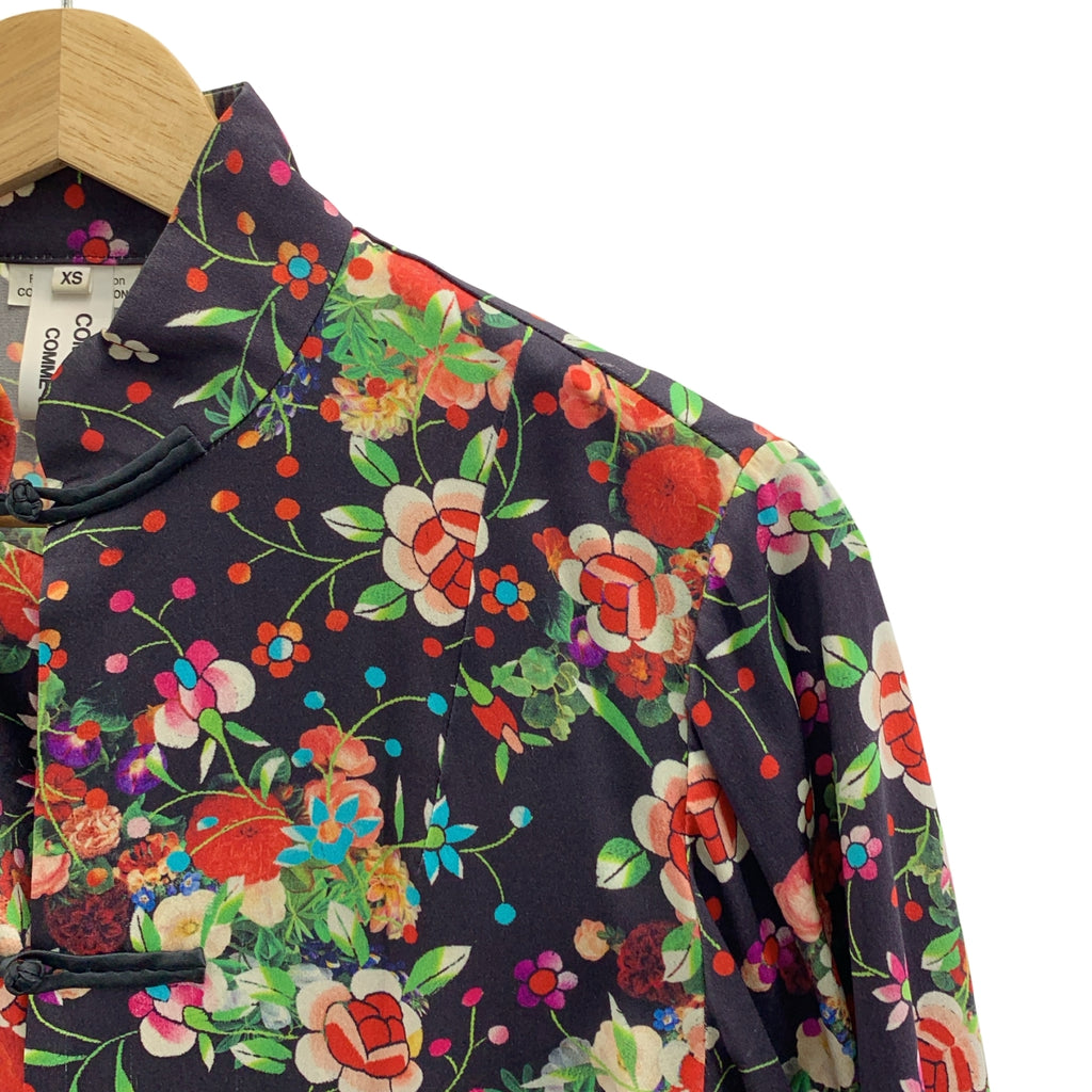 COMME des GARCONS COMME des GARCONS / コムコム | 2020SS | 洗い加工 シルク プリント チャイナ シャツ | XS | レディース