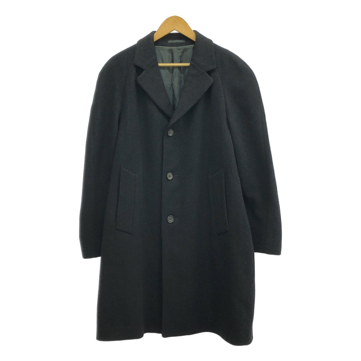 EURO VINTAGE / ユーロヴィンテージ | 60-70s DUNN&CO ダン&カンパニー ヘリンボーン チェスターコート | ブラック | メンズ