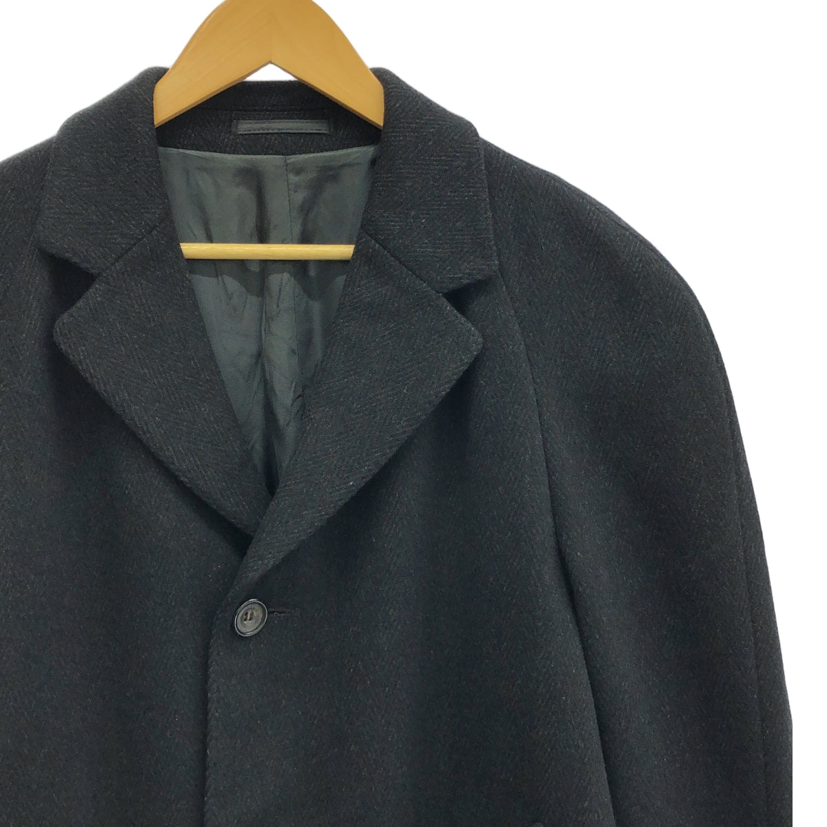 EURO VINTAGE / ユーロヴィンテージ | 60-70s DUNN&CO ダン&カンパニー ヘリンボーン チェスターコート | ブラック | メンズ