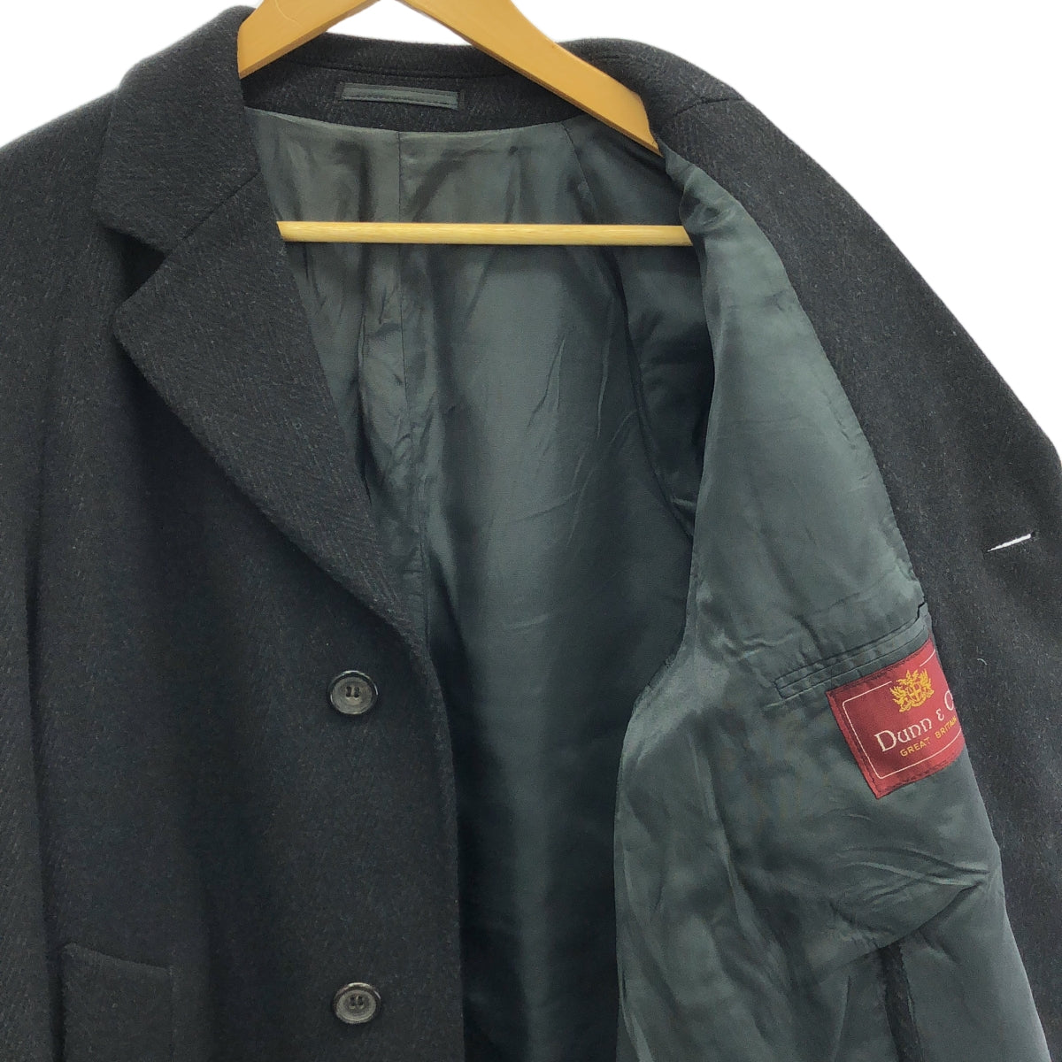 EURO VINTAGE / ユーロヴィンテージ | 60-70s DUNN&CO ダン&カンパニー ヘリンボーン チェスターコート | ブラック | メンズ