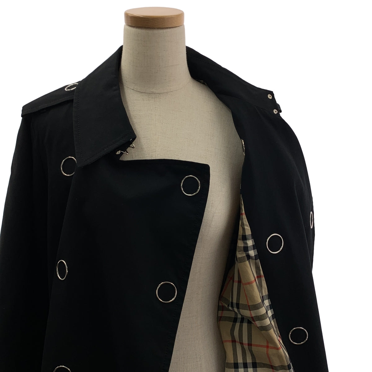 Burberry / バーバリー | ノヴァチェック裏地 スナップボタン トレンチ コート | UK6 | レディース