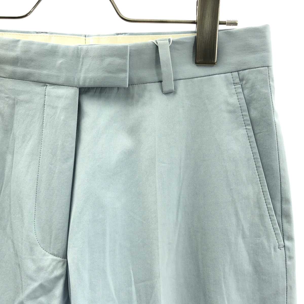 DRIES VAN NOTEN / ドリスヴァンノッテン | コットン テーパード パンツ | 34 | ライトブルー | レディース