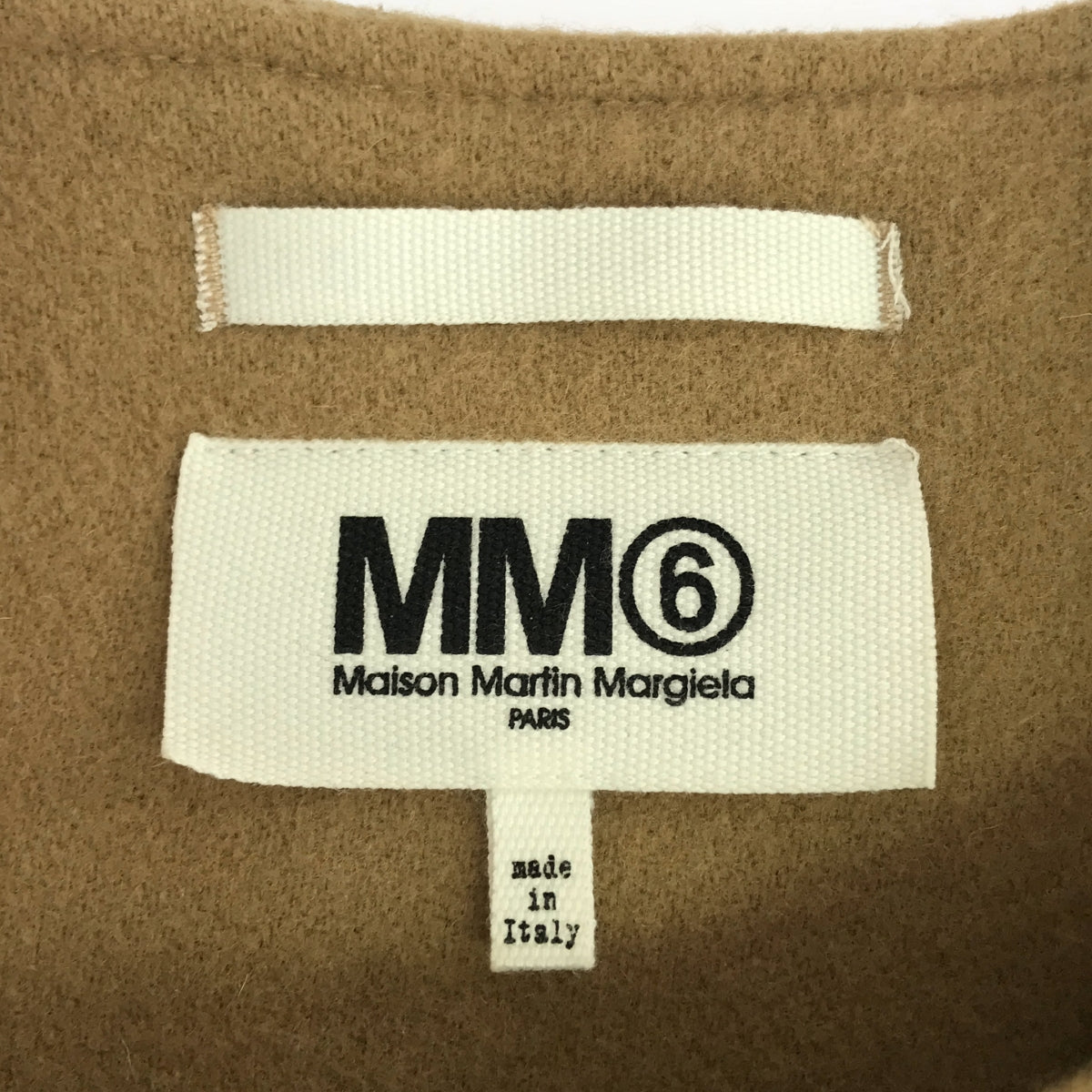 MM6 Maison Martin Margiela / 엠엠 식스 메종 마르탄 마르젤라 | 노 컬러 백 비대칭 롱 코트 | XL | 베이지 | 여성