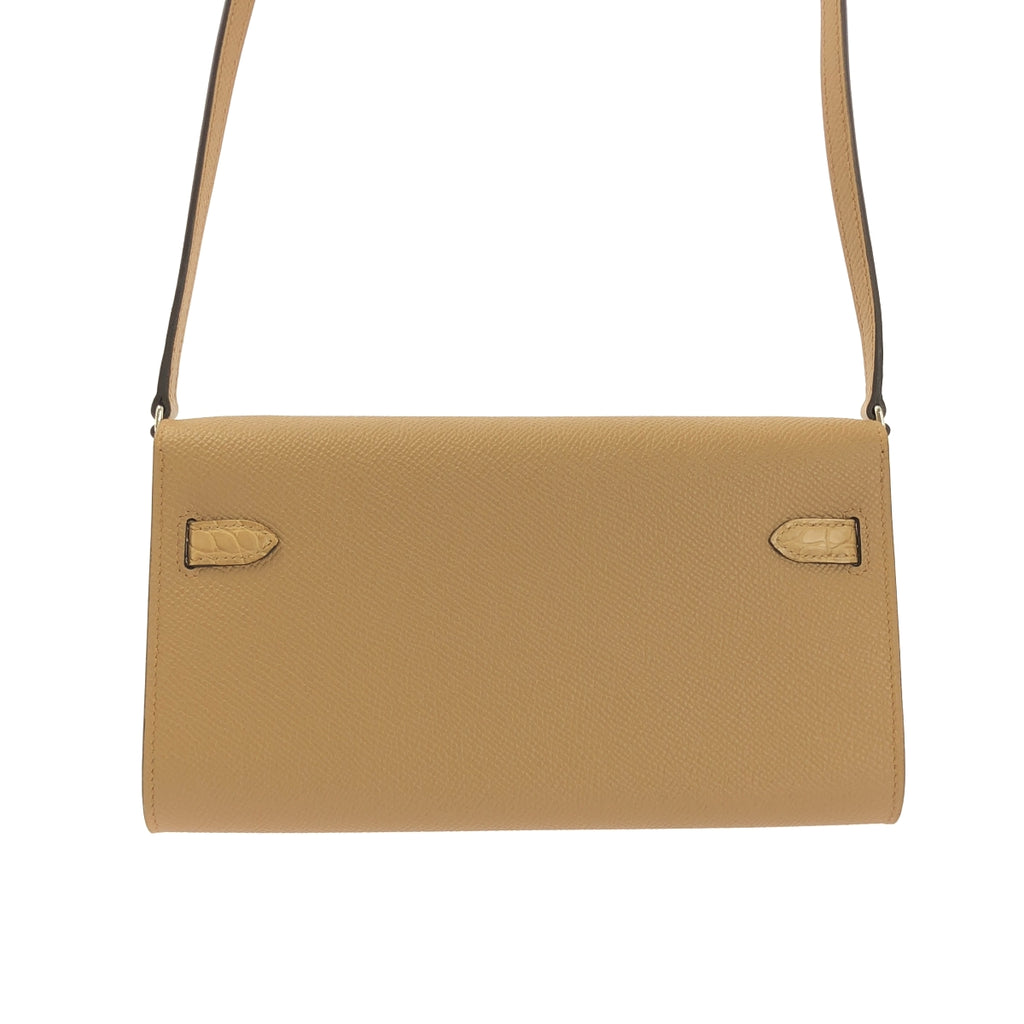 HERMES / 헤르메스 | 켈리 지갑 투고 터치 보 엡손 악어 매트 실버 브래킷 숄더백 U 각인 |